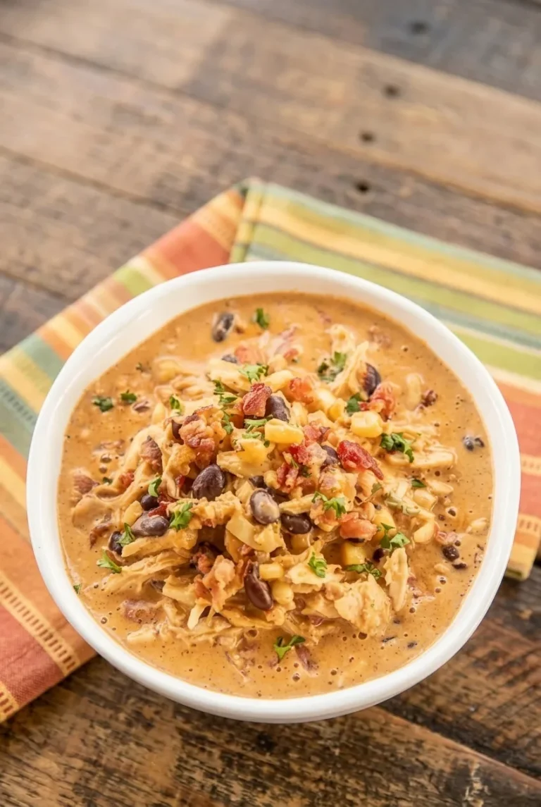 Creamy Slow Cooker Crack Chicken Chili with Bacon