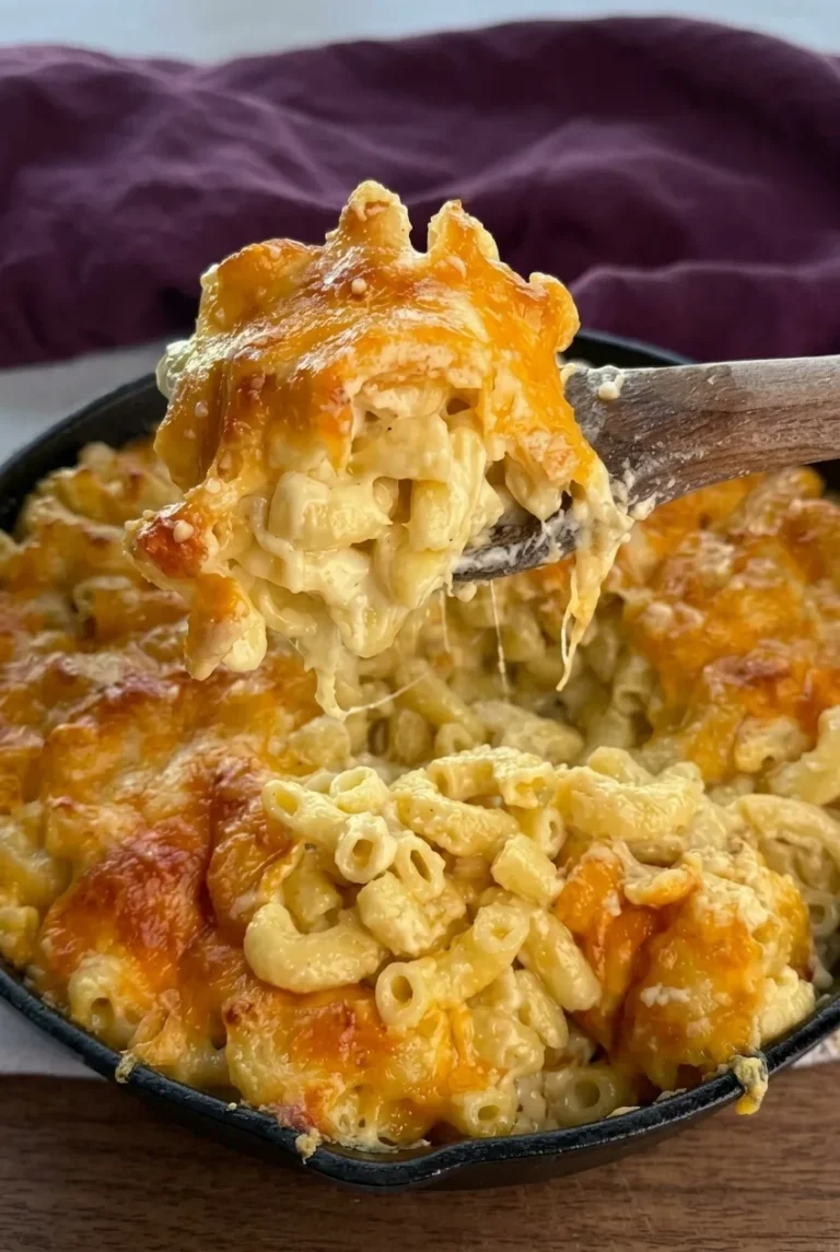 Old-Fashioned Soul Food Mac and Cheese Skillet Bake