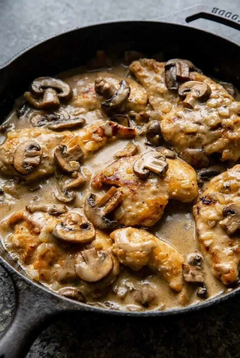 Creamy Chicken Marsala with Browned Mushrooms