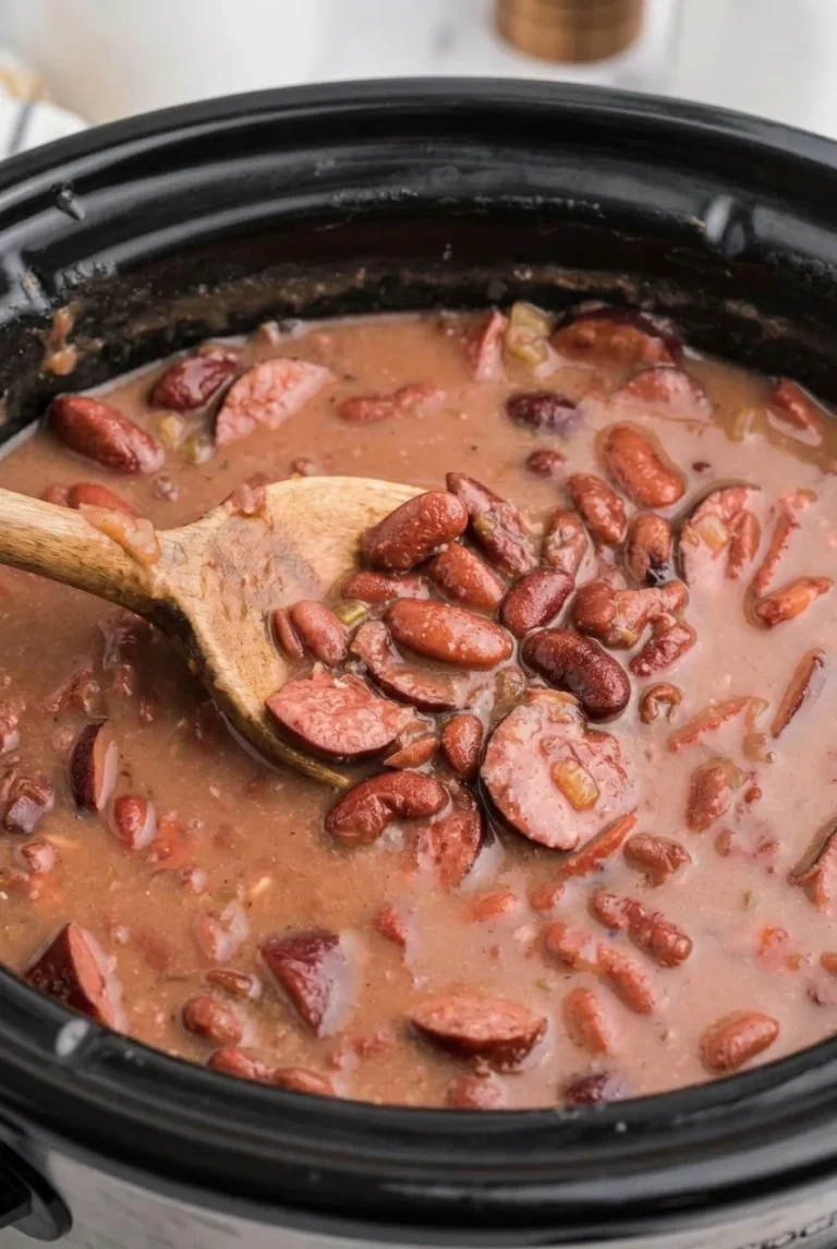 Crock Pot Cajun Red Beans and Rice with Andouille