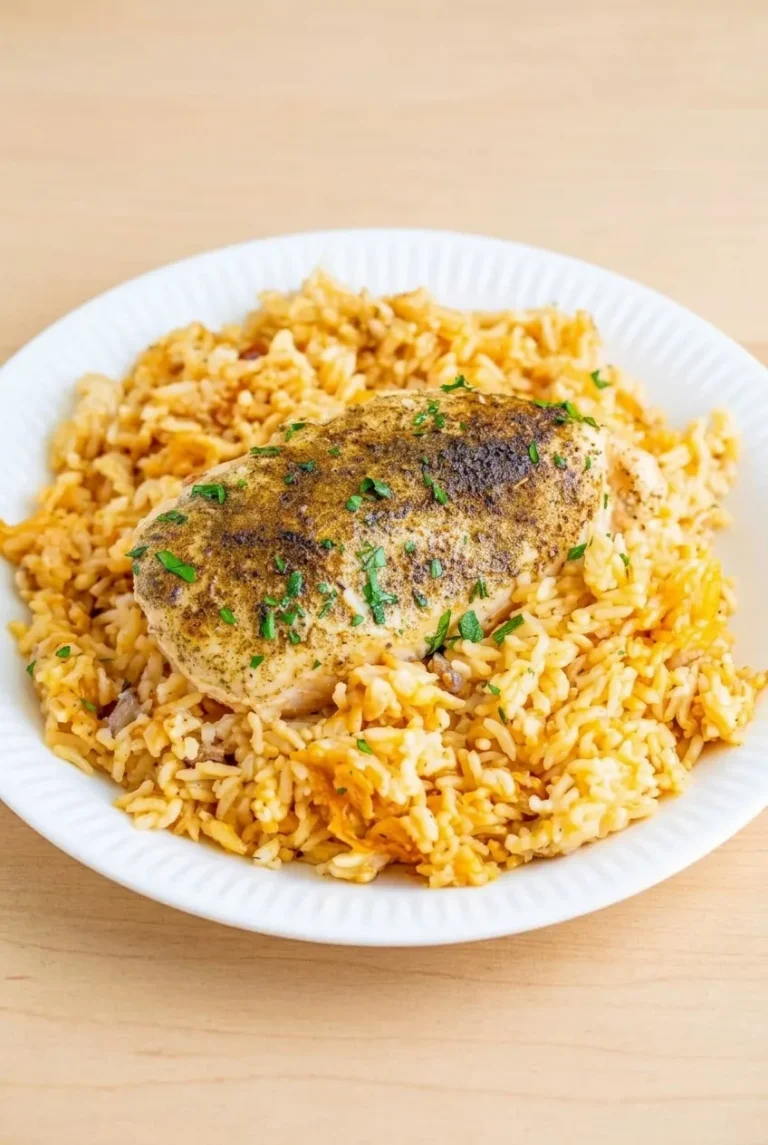 No Peek Chicken Casserole with Creamy Rice