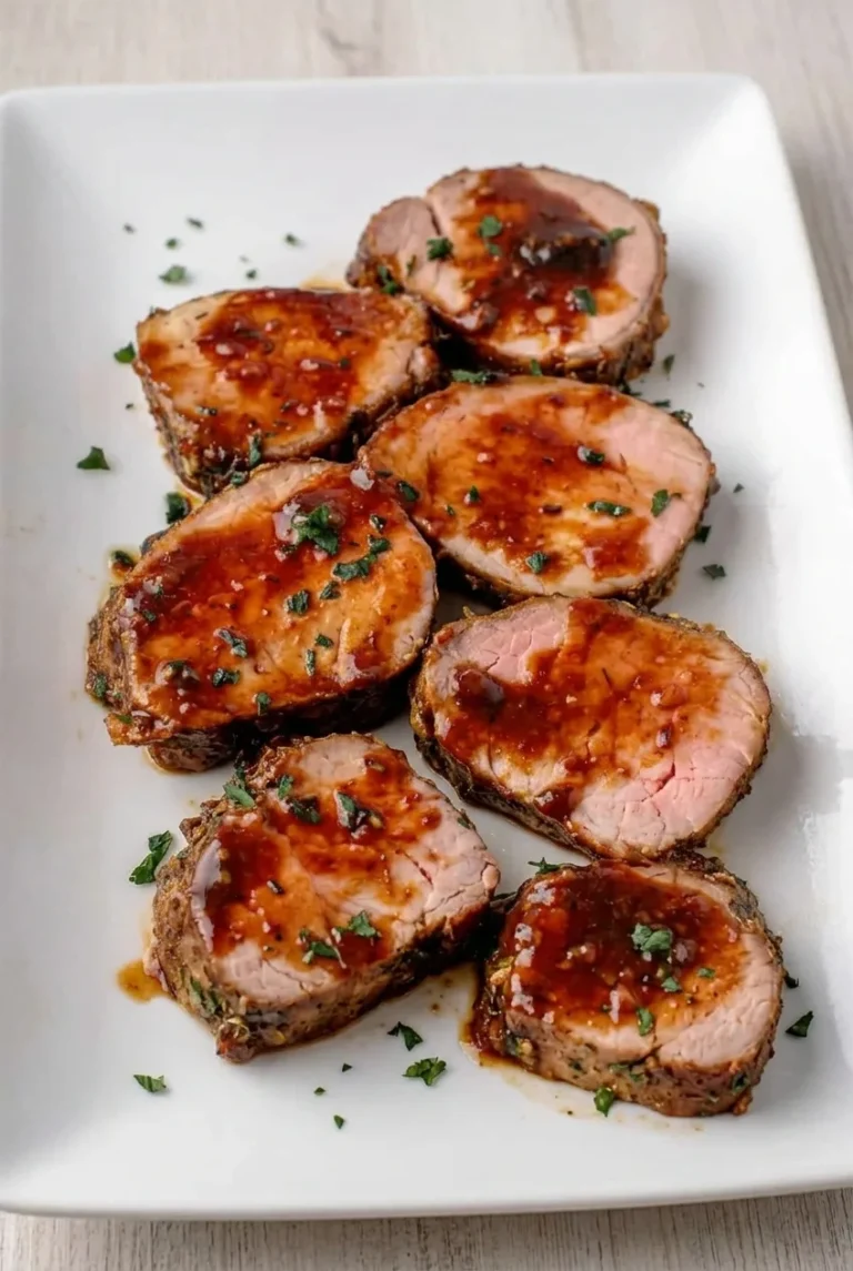Maple Dijon Pork Loin with Glossy Maple Glaze