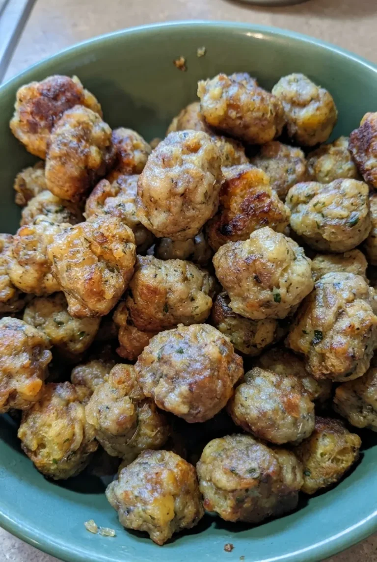 Sausage Stuffing Balls (Easy Oven-Baked Recipe)
