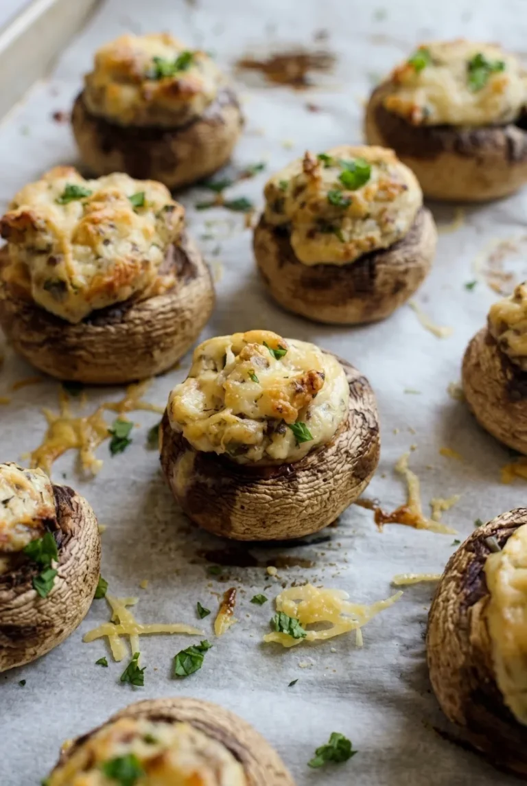Stuffed Mushrooms with Cream Cheese and Parmesan