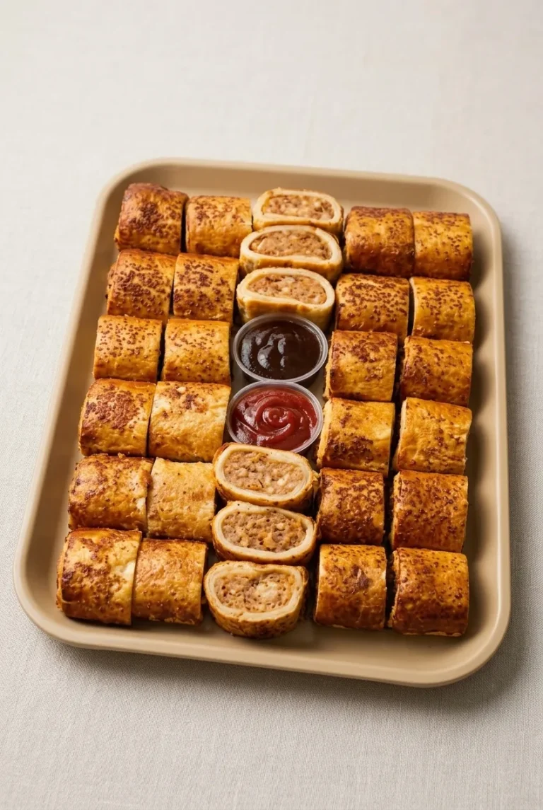 Mini Sausage Rolls with Golden Puff Pastry