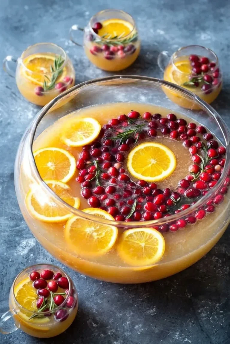 Sparkling Cranberry Orange Punch with Ginger Ale