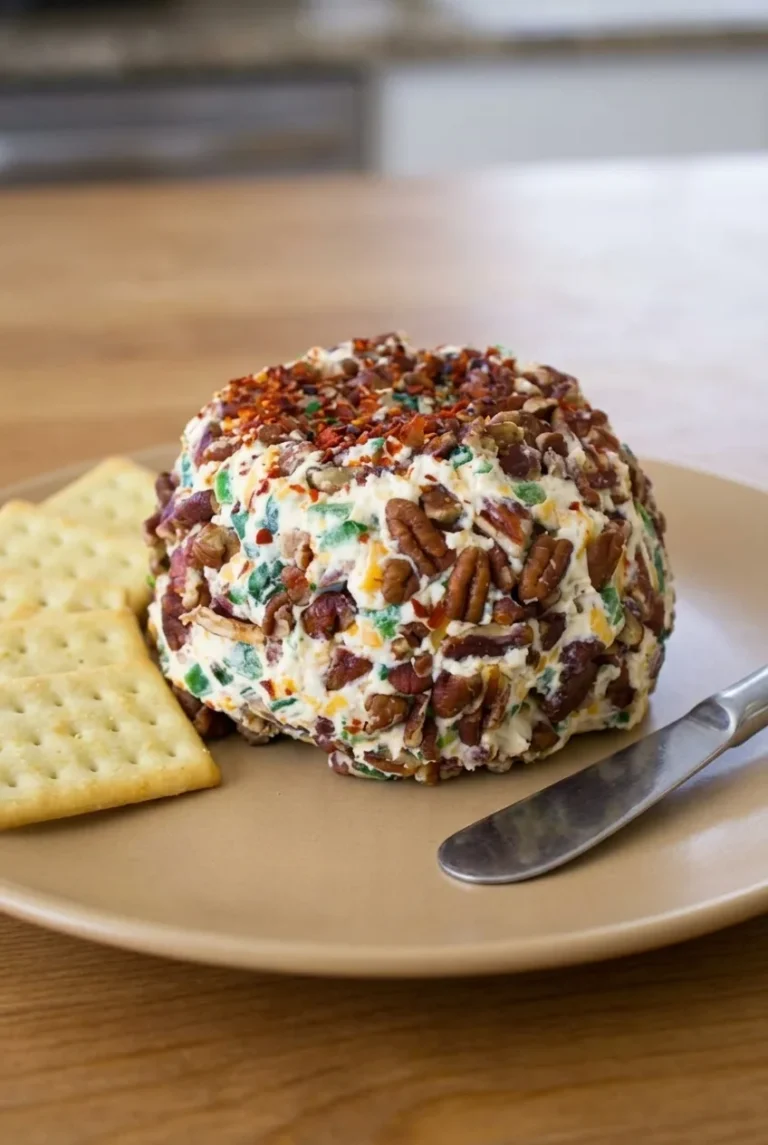 Bacon Jalapeño Cheese Ball with Pecans and Cheddar