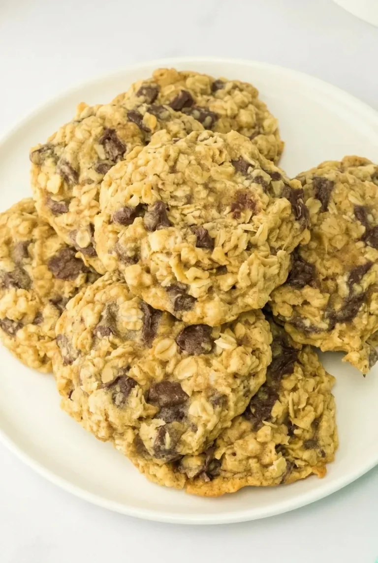Thick and Chewy Oatmeal Chocolate Chip Cookies