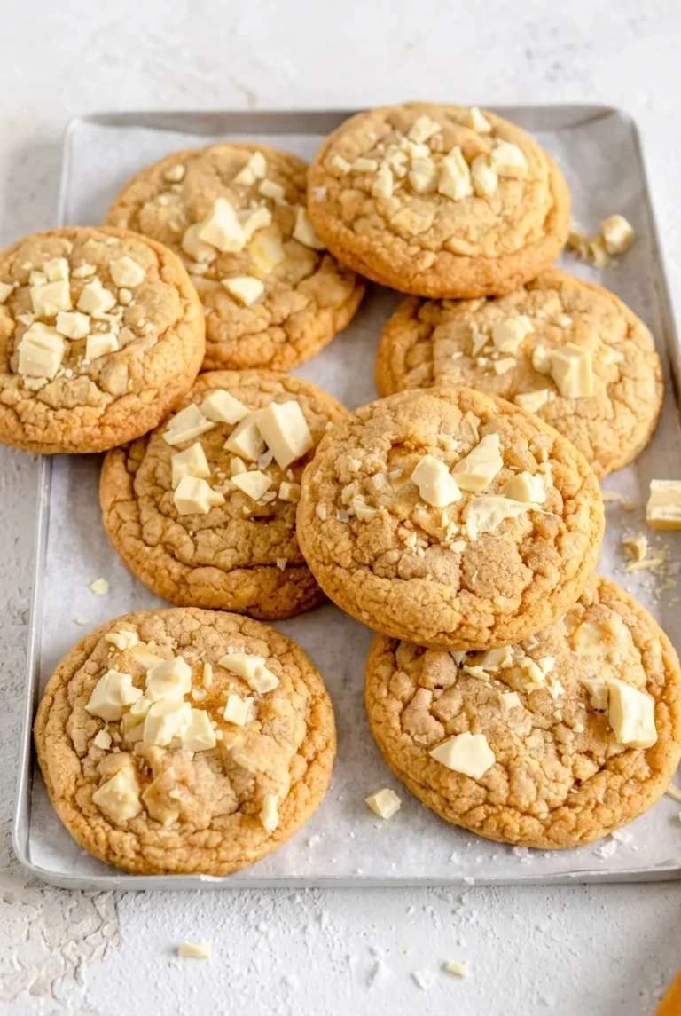 White Chocolate Chip Cookies with Soft Centers