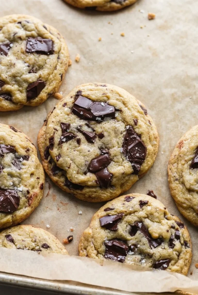 Chocolate Chunk Cookies with Soft Centers and Golden Edges