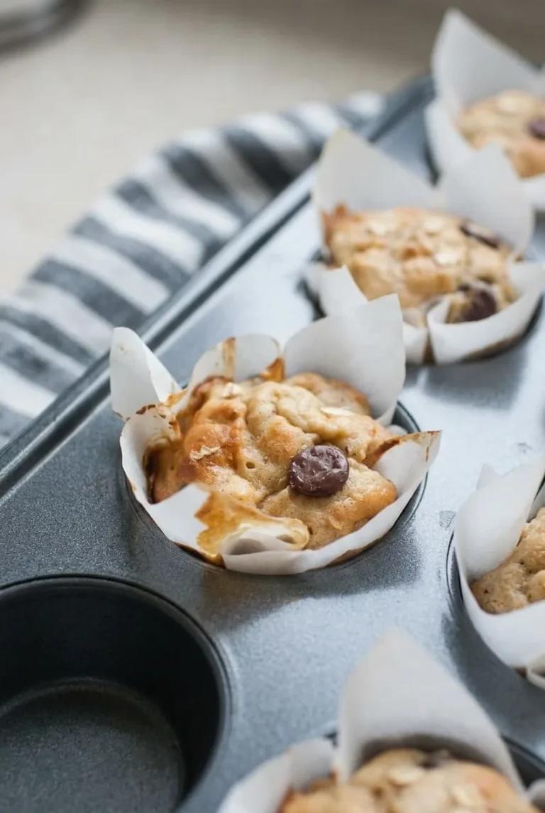 Healthy Chocolate Chip Muffins with Greek Yogurt