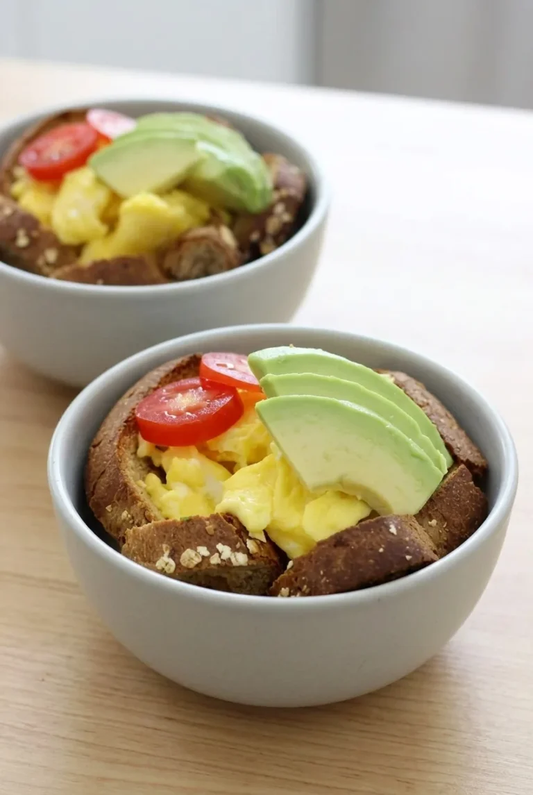 Egg & Avocado Snack Cups with Crispy Toast Rims