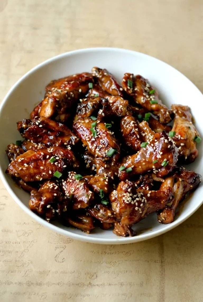 Sticky Sesame Chicken Wings with Honey-Soy Glaze