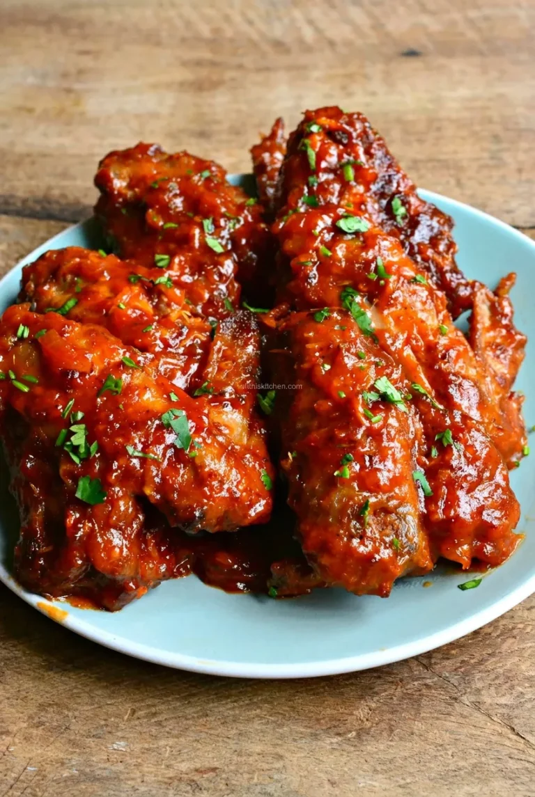 Oven-Baked Pineapple BBQ Chicken Wings with Sticky Glaze