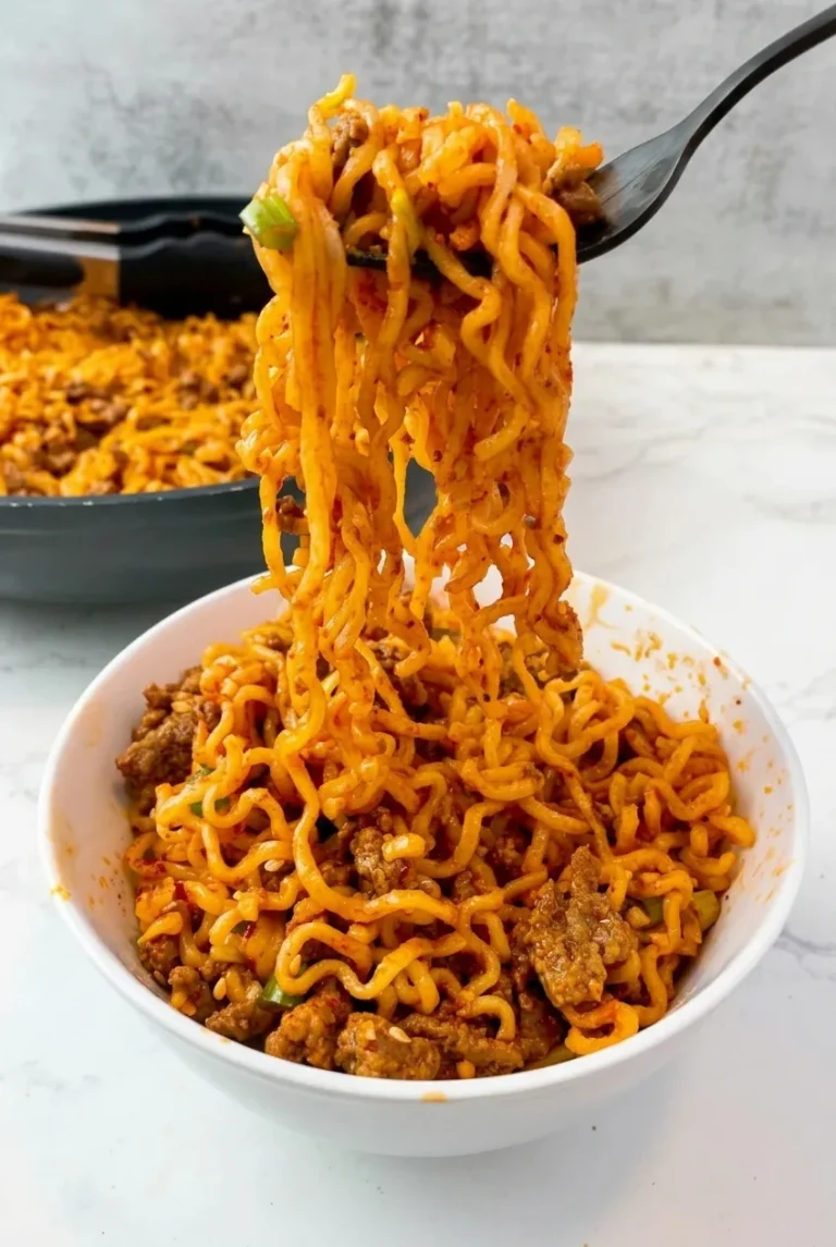 Korean Gochujang Ramen with Ground Beef