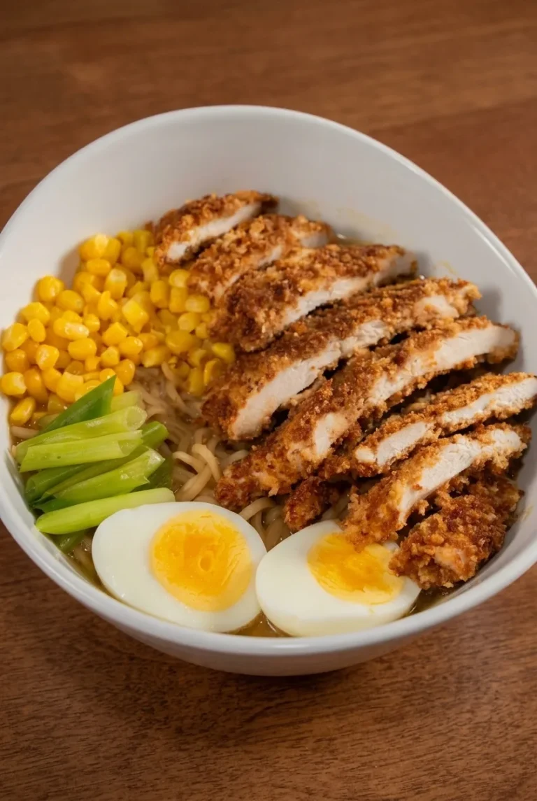 Ramen with Crispy Chicken and Soy-Ginger Broth