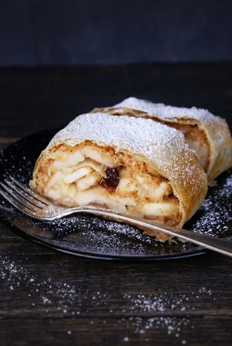 Easy Apple Strudel with Puff Pastry and Raisins