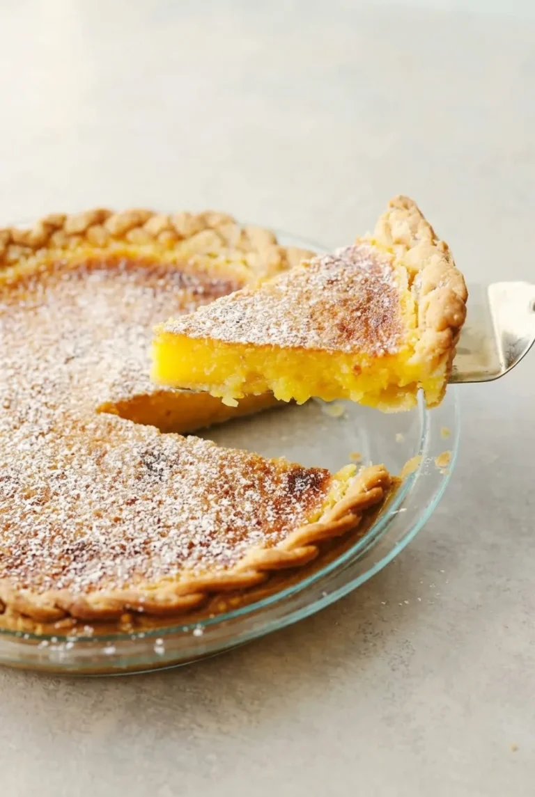 Old-Fashioned Lemon Chess Pie with a Flaky Crust