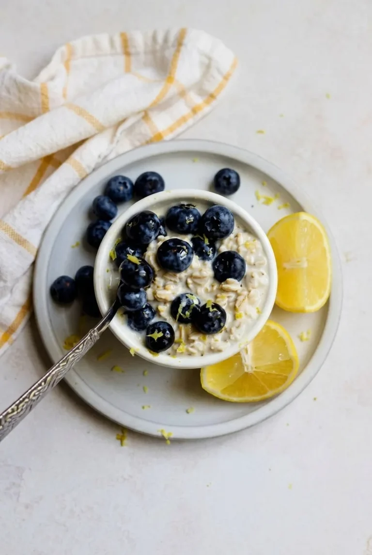 Lemon Blueberry Overnight Oats (Creamy and No-Cook)