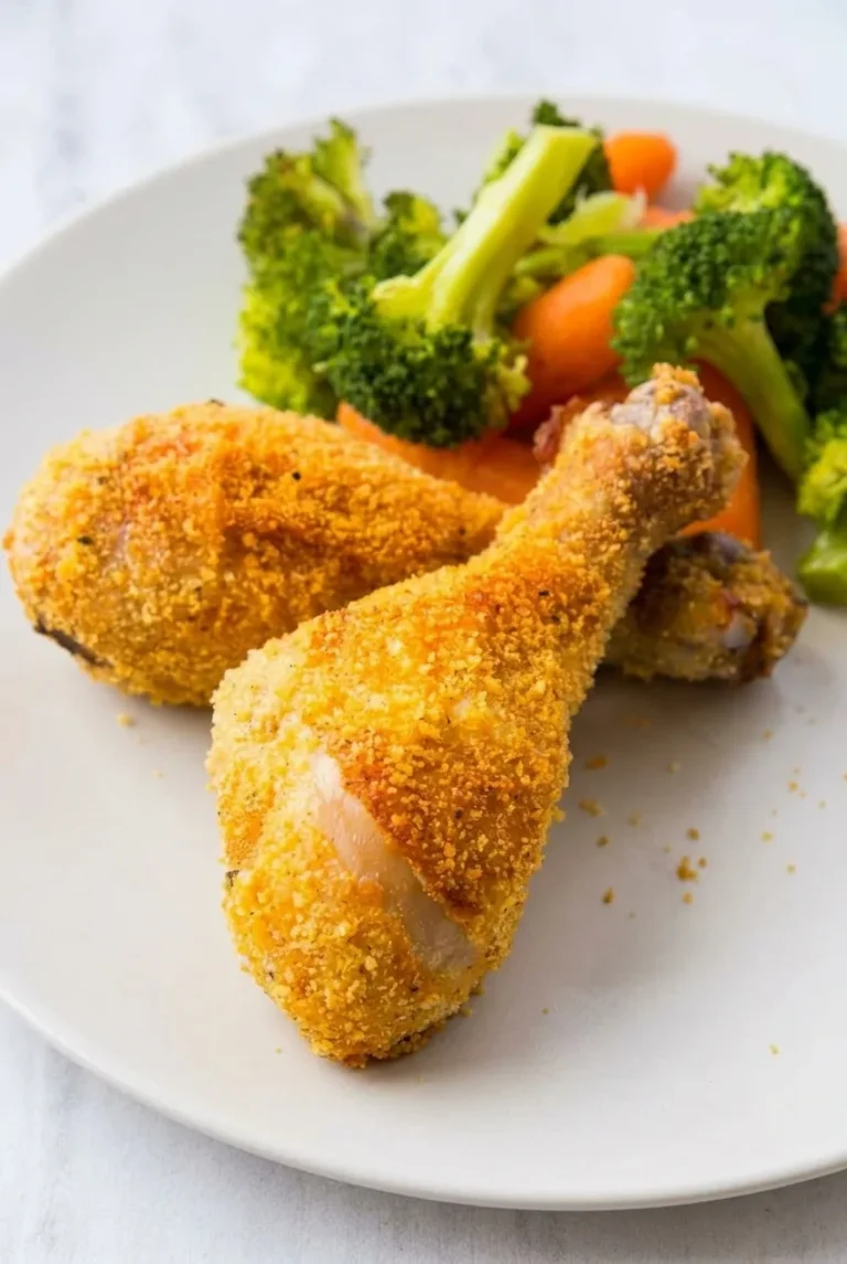 Crispy Oven-Baked Chicken Drumsticks with a Crumb Crust