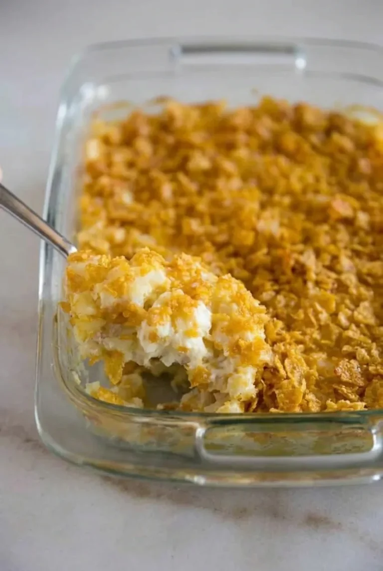 Funeral Potatoes with Crispy Cornflake Topping
