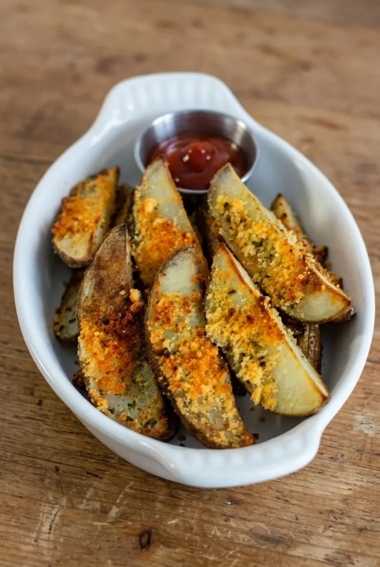 Baked Garlic Parmesan Potato Wedges