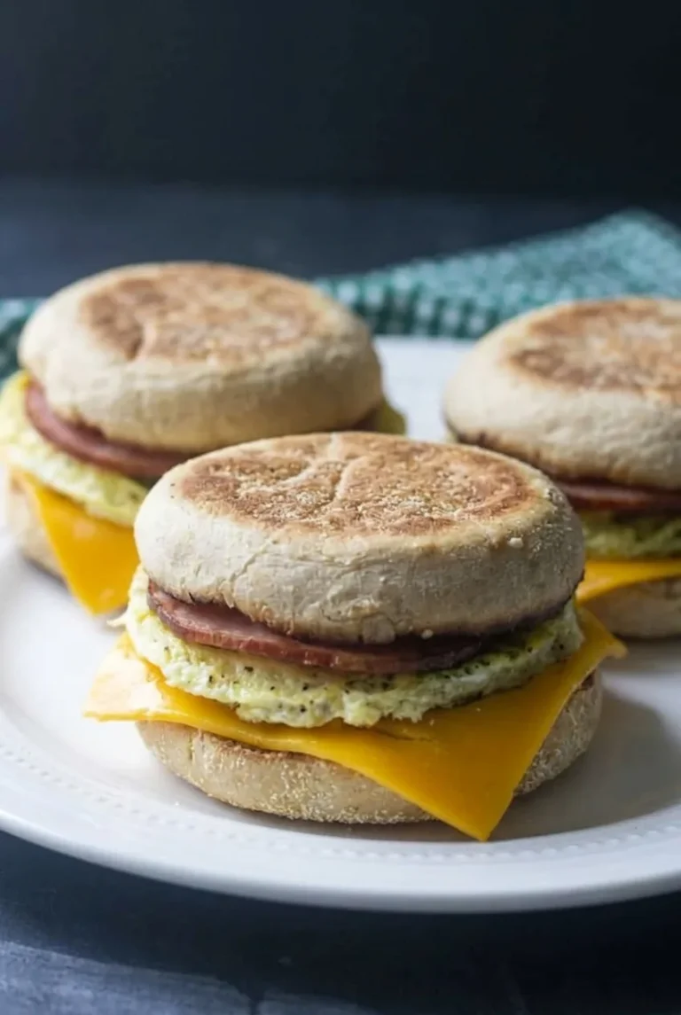 Breakfast Sandwiches for Meal Prep with Egg and Cheddar