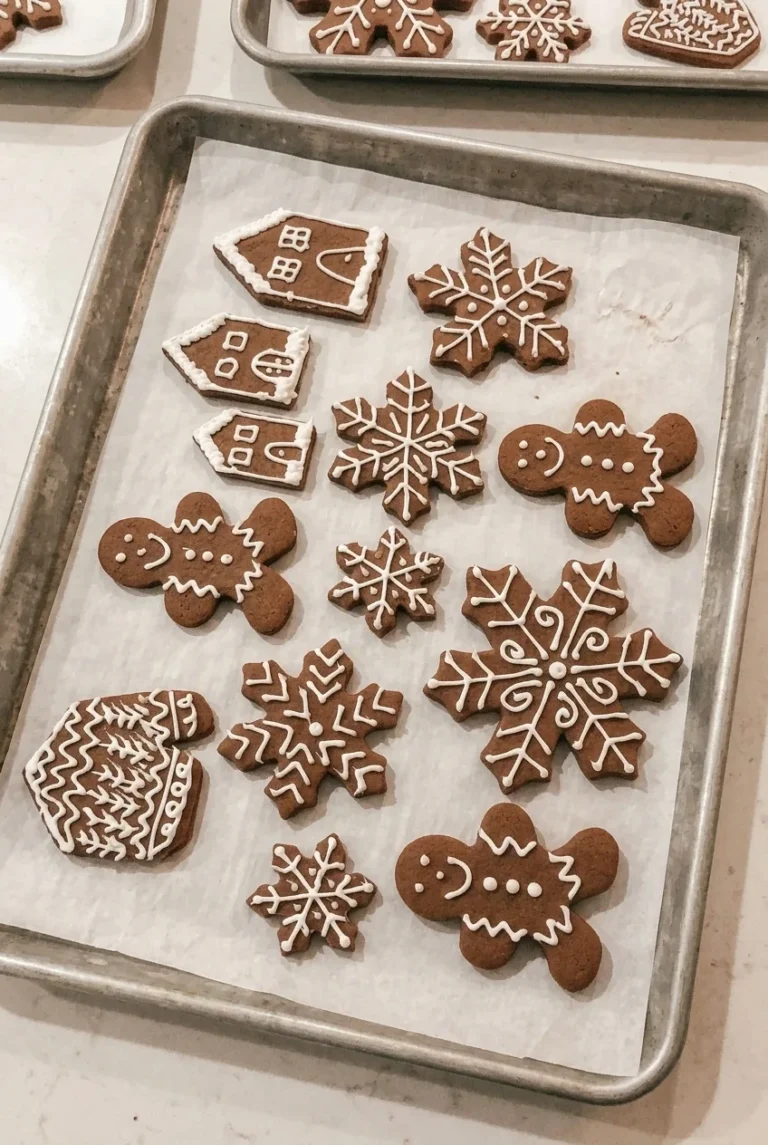 No-Spread Gingerbread Cutout Cookies with White Icing