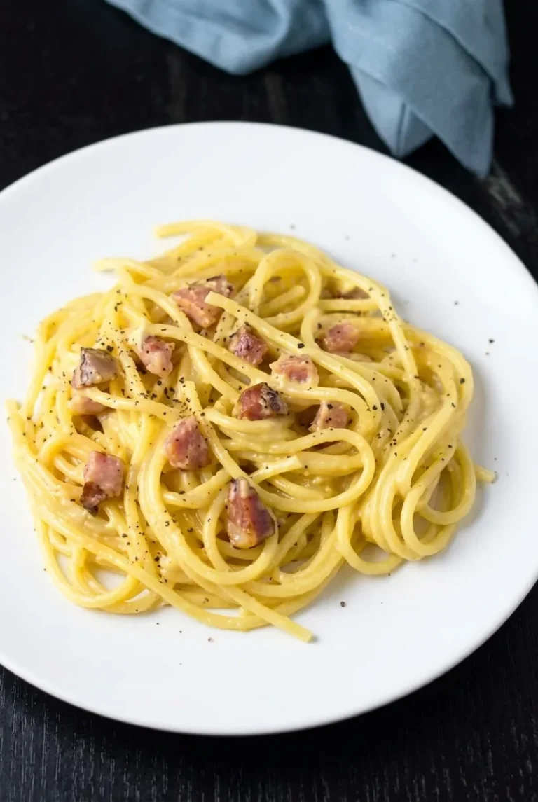 Classic Spaghetti Carbonara Without Cream