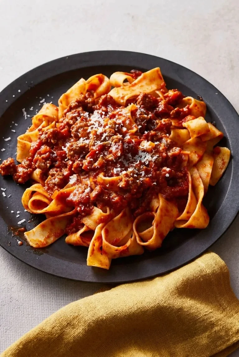 Pappardelle Bolognese with Beef, Pork & Parmesan