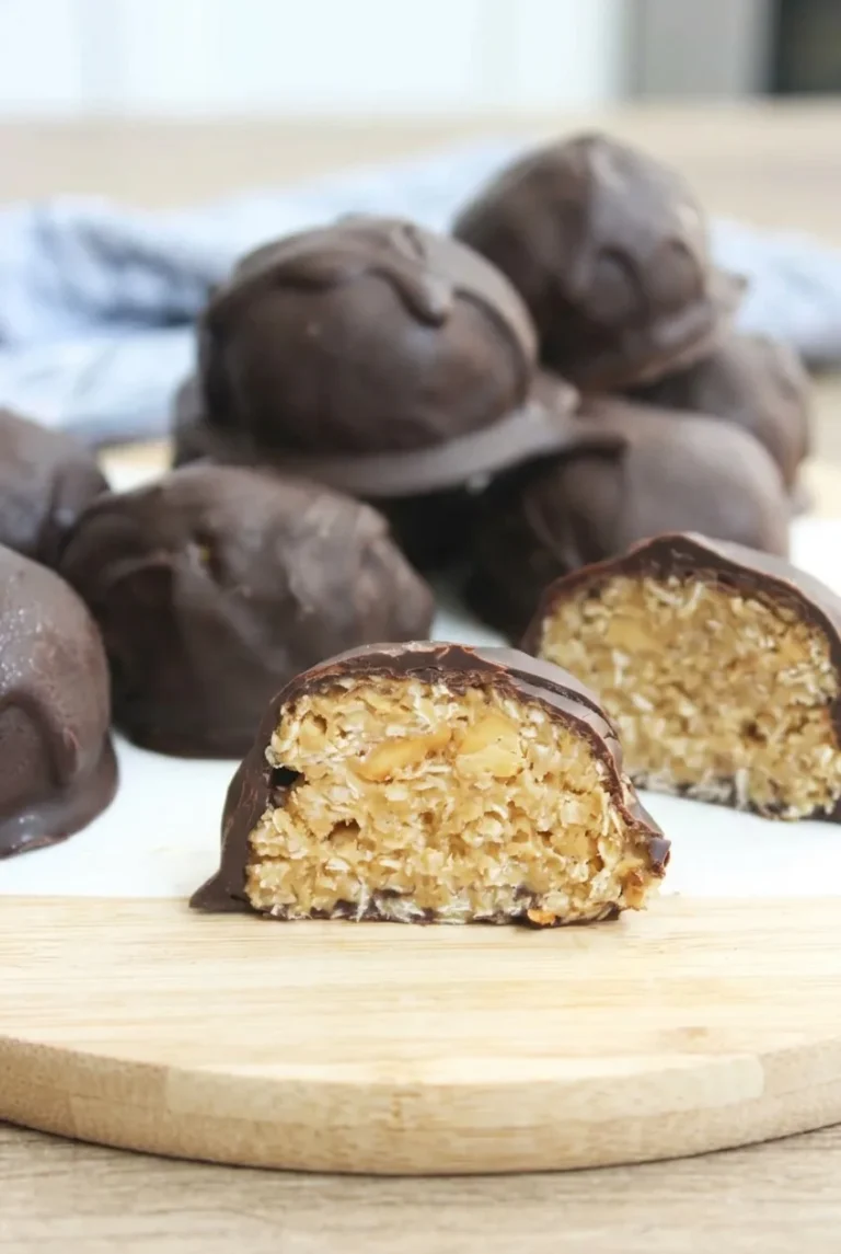 No-Bake Chocolate Peanut Butter Balls with Oats