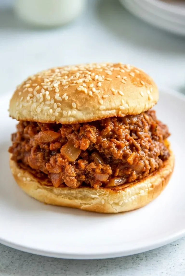 Classic Sloppy Joes with Thick, Tangy Beef Filling
