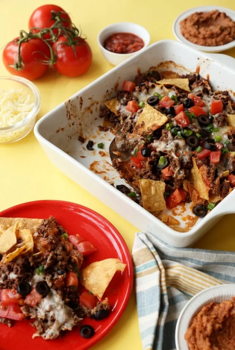 Ground Beef Taco Casserole with Tortilla Chips