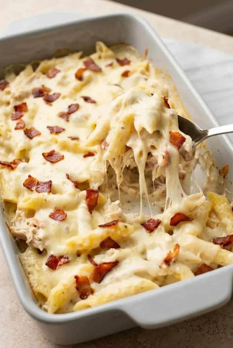 Chicken Bacon Ranch Casserole with Creamy Penne