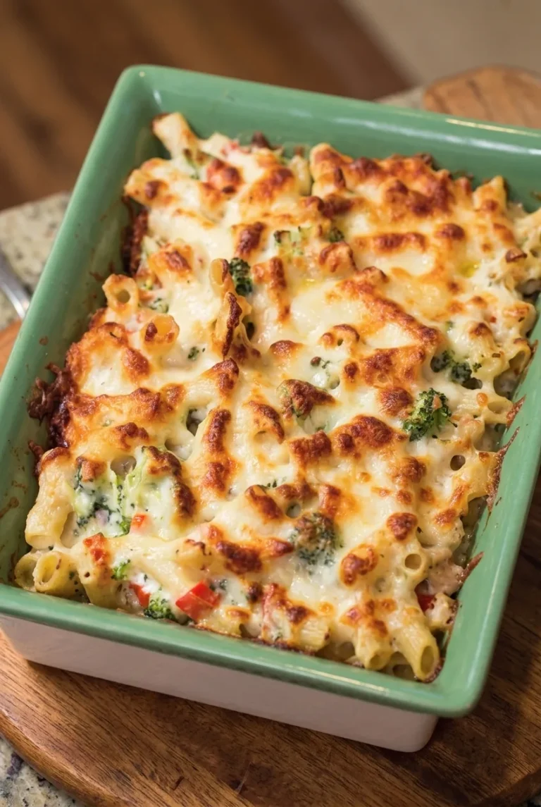 Chicken Alfredo Bake with Broccoli